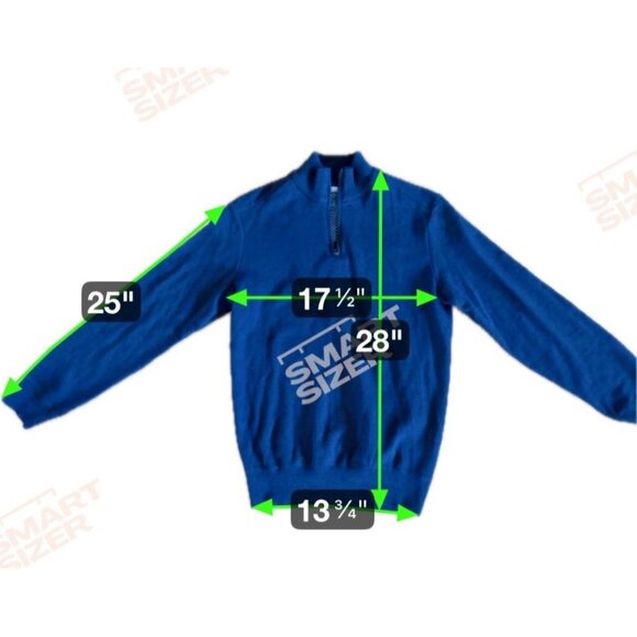 Robert Graham Luxurious Knit Mens Blue Half Zip Mock Neck Sweater Small #1526118 - Picture 5 of 5